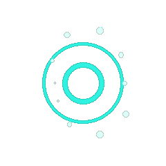 Pulsing cyan ring portal animation